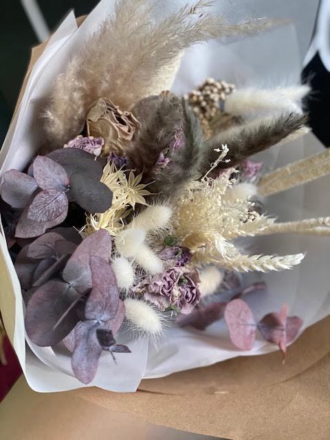 A bouquet of dried flowers