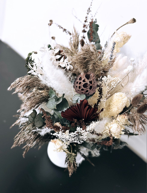 A bouquet of dried flowers